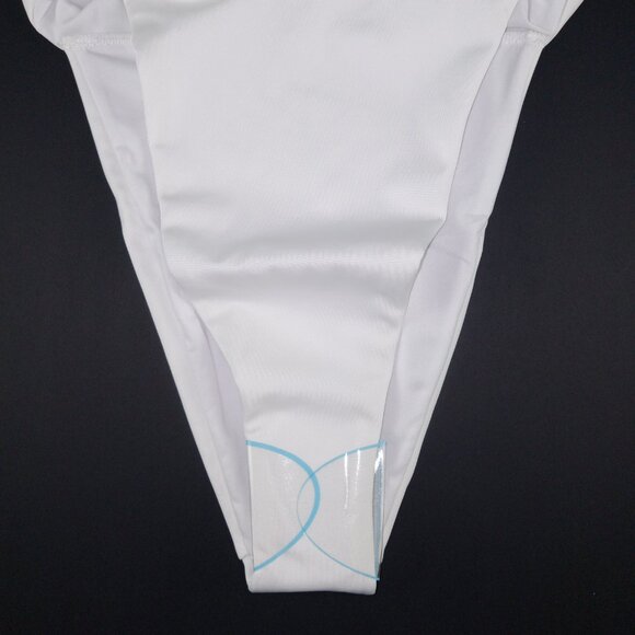 ASOS Design Women's Knot High Waist Bikini Bottom Size 4 White Swim - Picture 3 of 9